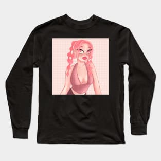 Girl in Pink Long Sleeve T-Shirt